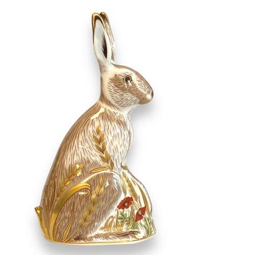 Royal Crown Derby Paperweight of a Midsummer Hare image-3