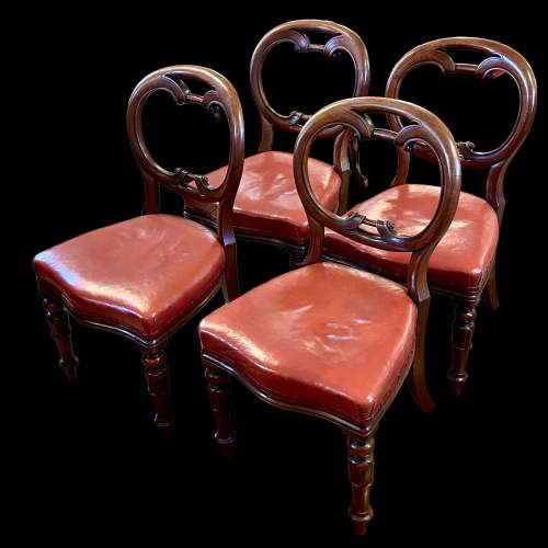 Victorian Mahogany Set of Four Dining Chairs image-1