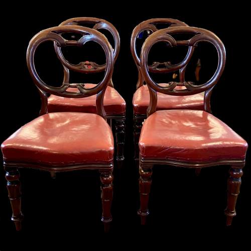 Victorian Mahogany Set of Four Dining Chairs image-4
