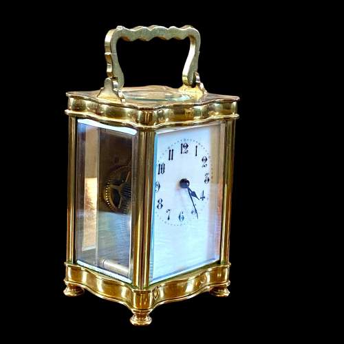 French 8-Day Brass Carriage Clock image-1