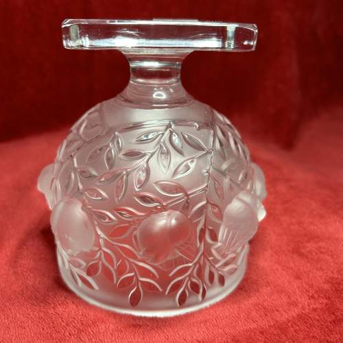 Lalique Elizabeth Pattern Vase in Clear & Frosted Glass & Box image-5