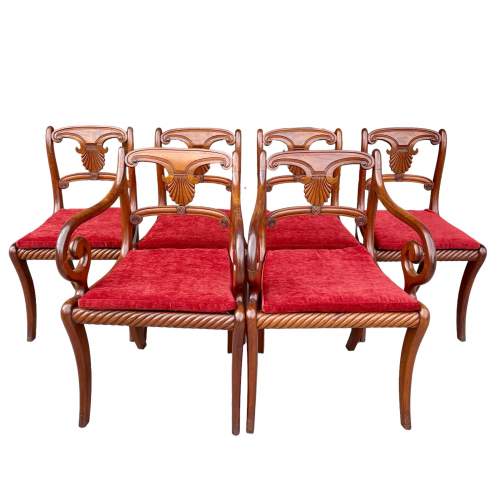 Six Regency Dining Chairs image-1