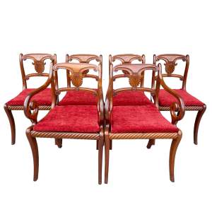 Six Regency Dining Chairs