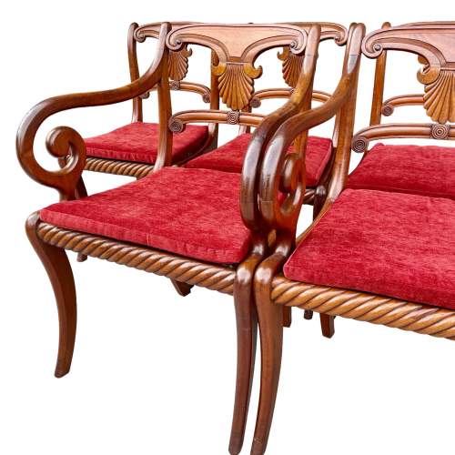 Six Regency Dining Chairs image-4