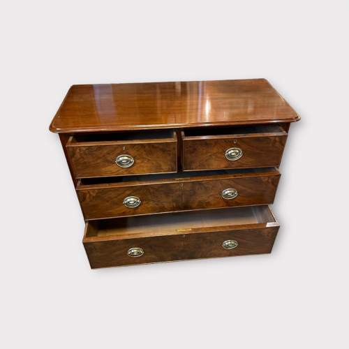 19th Century Flame Mahogany Chest Of Drawers image-2