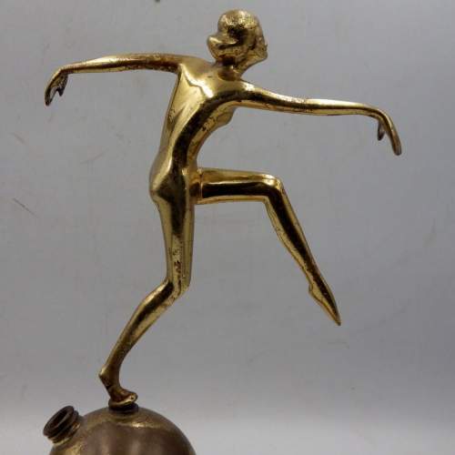 Art Deco Original 1930s Brass Nude Lady Dancer Matchstriker image-3