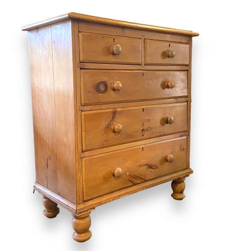 Victorian Pine Chest of Drawers image-1