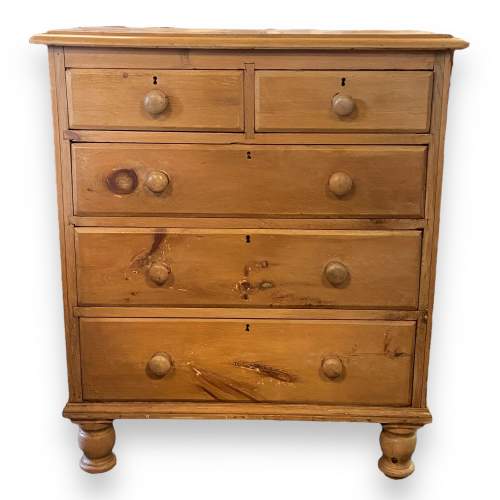 Victorian Pine Chest of Drawers image-4