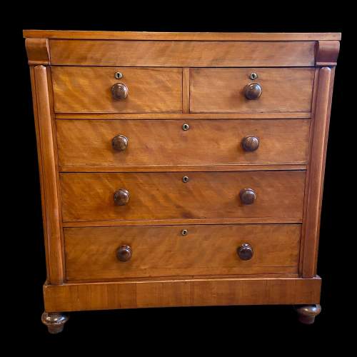 Victorian Satin Walnut Chest of Drawers image-6
