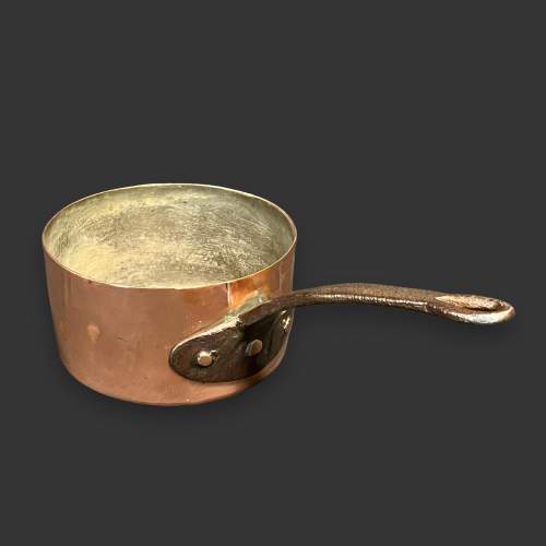 Vintage Small Copper Saucepan image-2