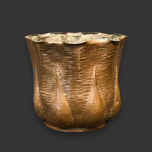 William Soutter and Sons Hand Hammered Copper Jardiniere image-1