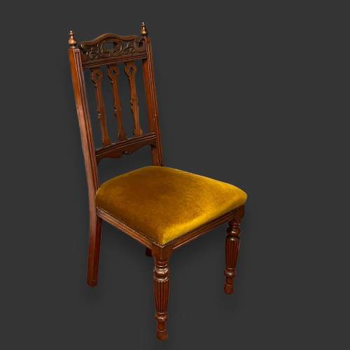 Early 20th Century Set of Four Beech and Mahogany Dining Chairs image-3