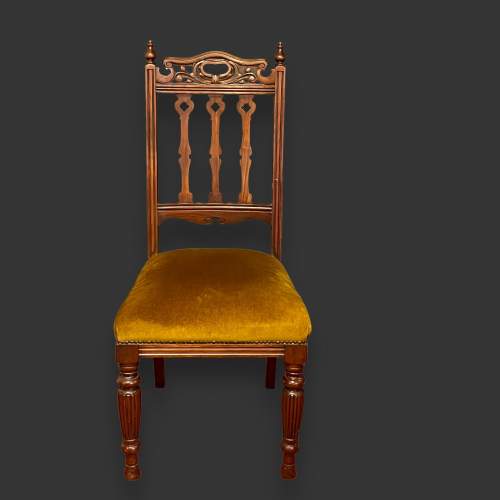 Early 20th Century Set of Four Beech and Mahogany Dining Chairs image-4