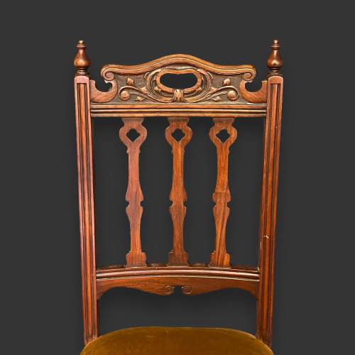 Early 20th Century Set of Four Beech and Mahogany Dining Chairs image-5
