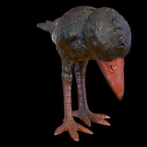 Victorian Spelter Grotesque Bird Match Holder image-1