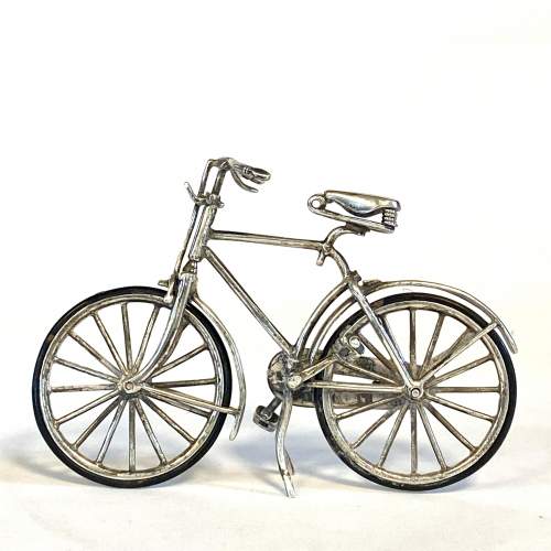 Silver Miniature Bicycle image-4