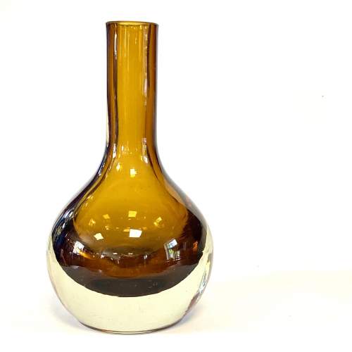Rhimaken Lasi Amber Glass Vase image-1