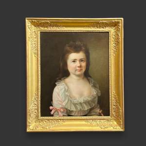 18th Century Portrait of a Young Girl by S Huzel