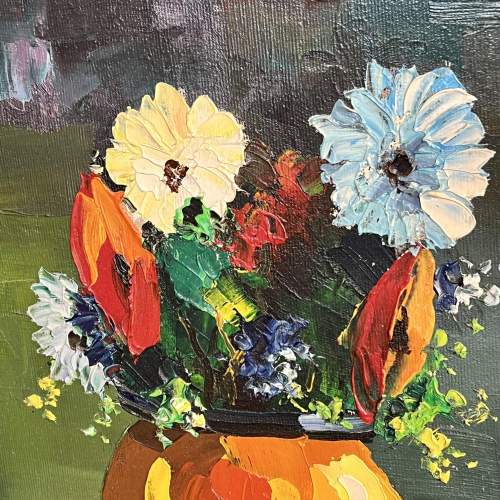 Cecil Rochfort D’Oyly John Oil on Canvas Still Life of Flowers image-2