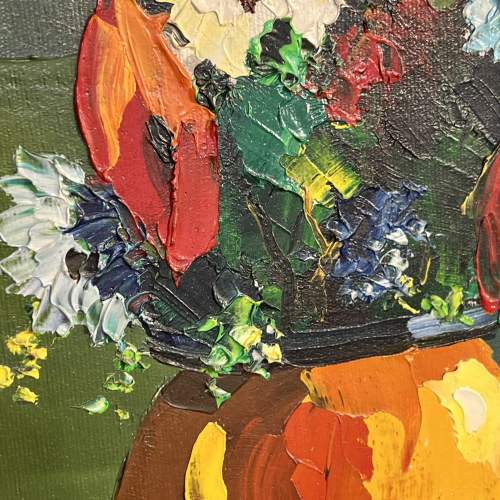 Cecil Rochfort D’Oyly John Oil on Canvas Still Life of Flowers image-3