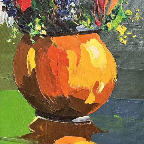 Cecil Rochfort D’Oyly John Oil on Canvas Still Life of Flowers image-4
