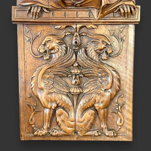 18th Century Carved Wooden Panel image-4