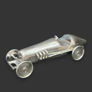 Large Scale Cast Aluminium Model of a Vintage Racing Car
