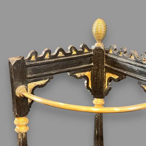 Victorian Cast Iron and Brass Corner Stick Stand image-4