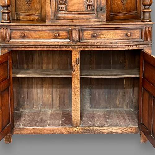 Titchmarsh and Goodwin Solid Carved Oak Court Cupboard image-4