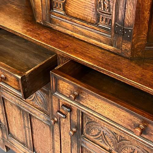 Titchmarsh and Goodwin Solid Carved Oak Court Cupboard image-5
