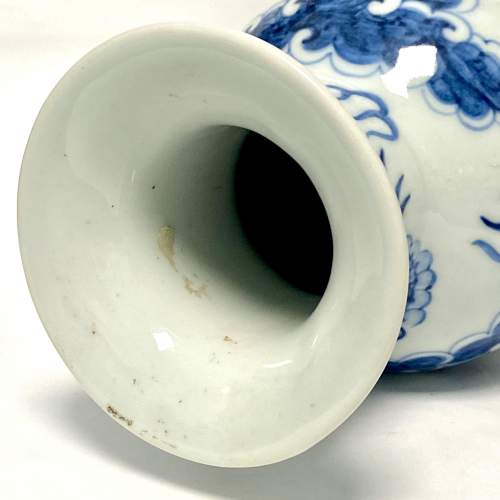 19th Century Chinese Blue & White Dragon Vase image-5