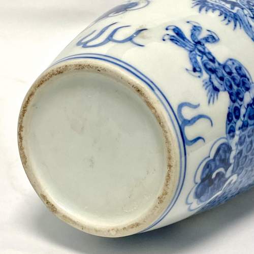 19th Century Chinese Blue & White Dragon Vase image-6