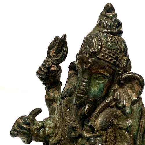 19th Century Hindu Bronze Figure of Ganesha image-3