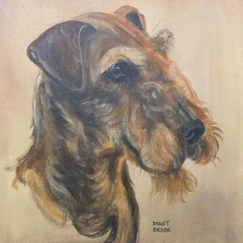Oil On Canvas of Airedale Terrier by Jane Brook image-2
