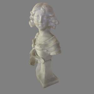 An Early 20th Century Art Nouveau Marble Bust