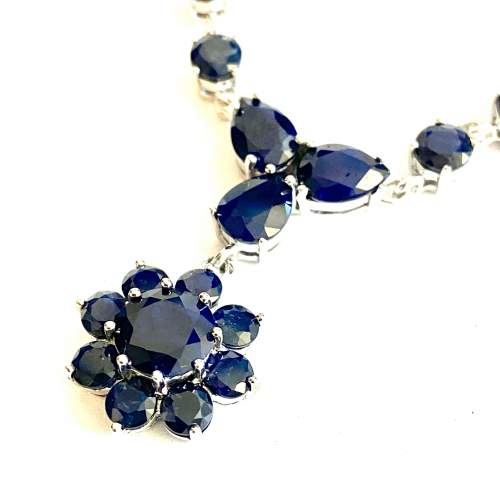 Silver and Sapphire Necklace image-2