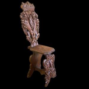 18th Century Italian Renaissance Carved Chair