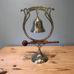 Early 20th Century Indian Brass Table Gong with Striker