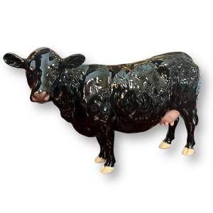 Limited Edition Beswick Black Galloway Cow