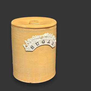 Yellow Ware Sugar Jar
