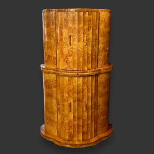 Art Deco Burr Walnut Cocktail Cabinet