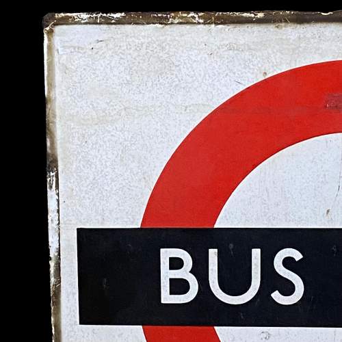 London Transport Enamel Bus Stop Sign image-2
