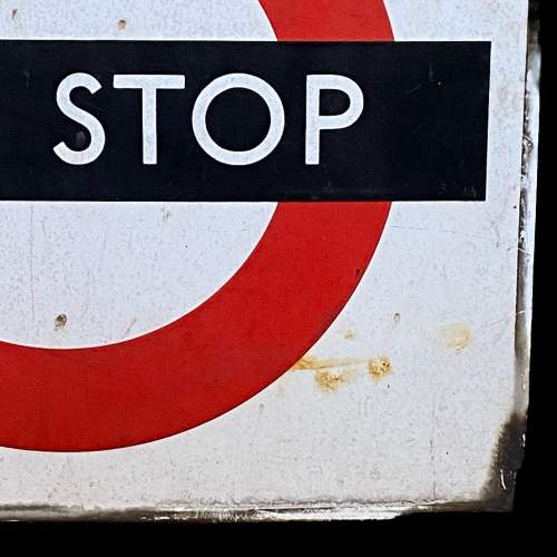 London Transport Enamel Bus Stop Sign image-3