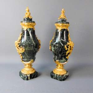 A Most Impressive Pair of Marble Cassolettes