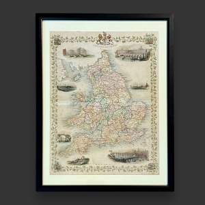 Framed Map of England and Wales