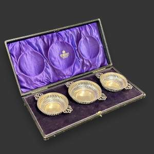 Boxed Trio of Silver Dishes