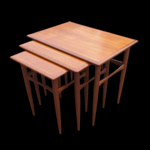 Teak Nest of 3 Tables designed by Kai Kristiansen