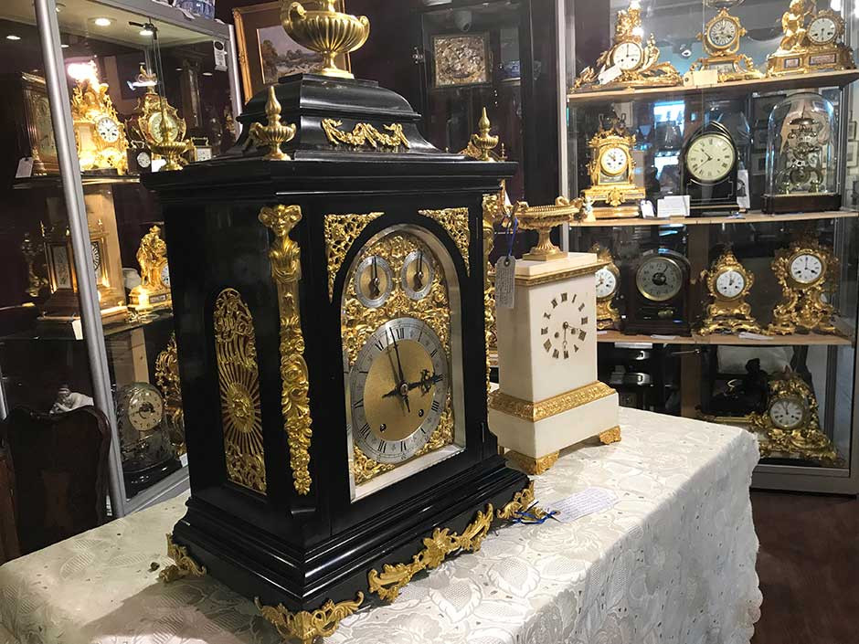 Antique clocks at Hemswell Antique Centres